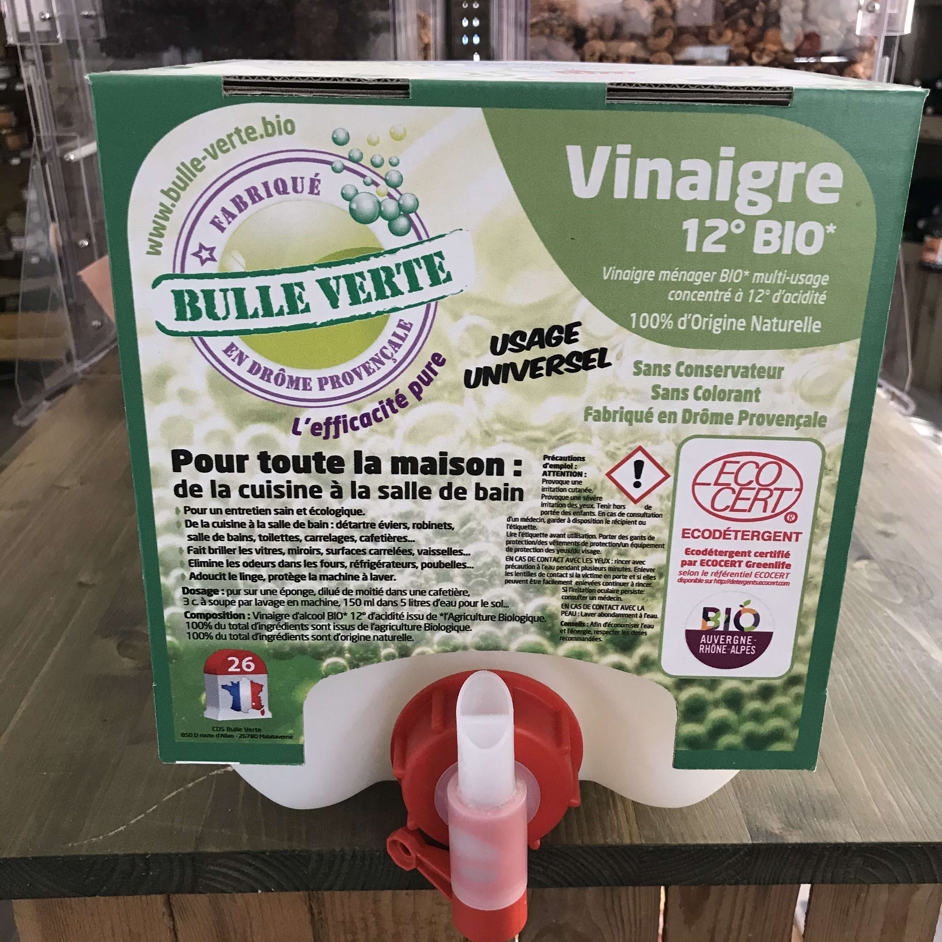 Choisissez le vinaigre blanc Bulle Verte 100% naturel !