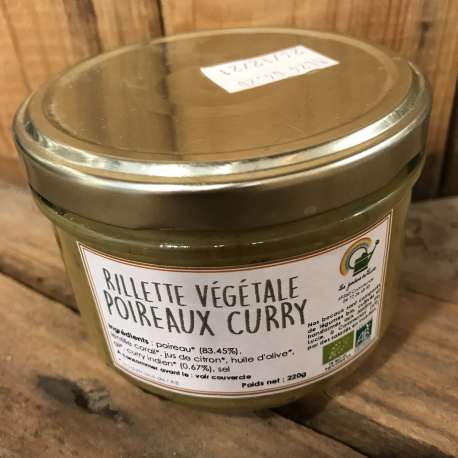 Rillettes poireaux curry BIO (220 GR)