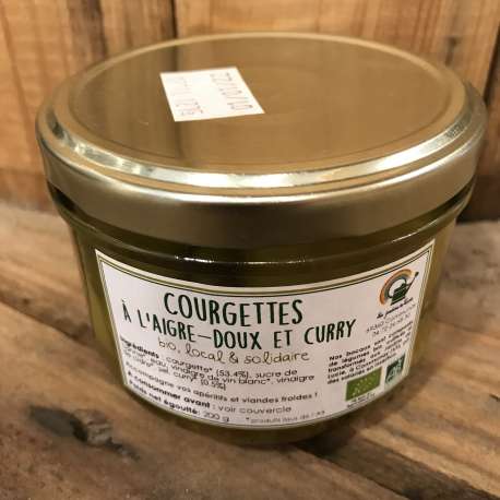 Courgettes à l'aigre-doux et curry BIO (200 GR)