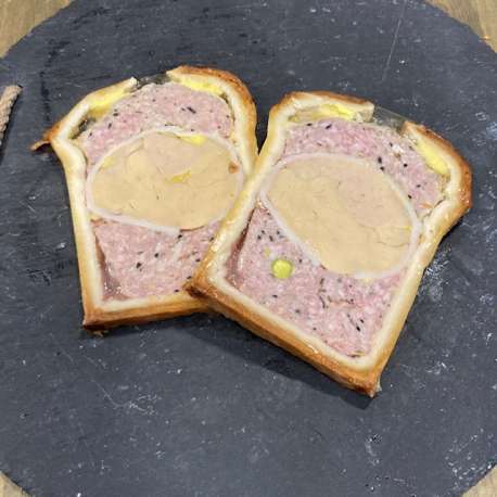 2 tranches pâté en croûte au foie gras  (ENV. 250 GR)